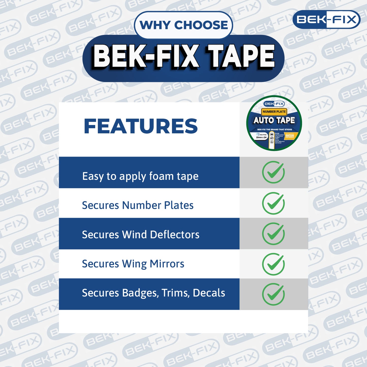Number Plate Adhesive Tape, Registration Plate Sticky Tape, Double Sided Roll of License Plate Adhesive Tape, Auto Tape, Mounting Tape