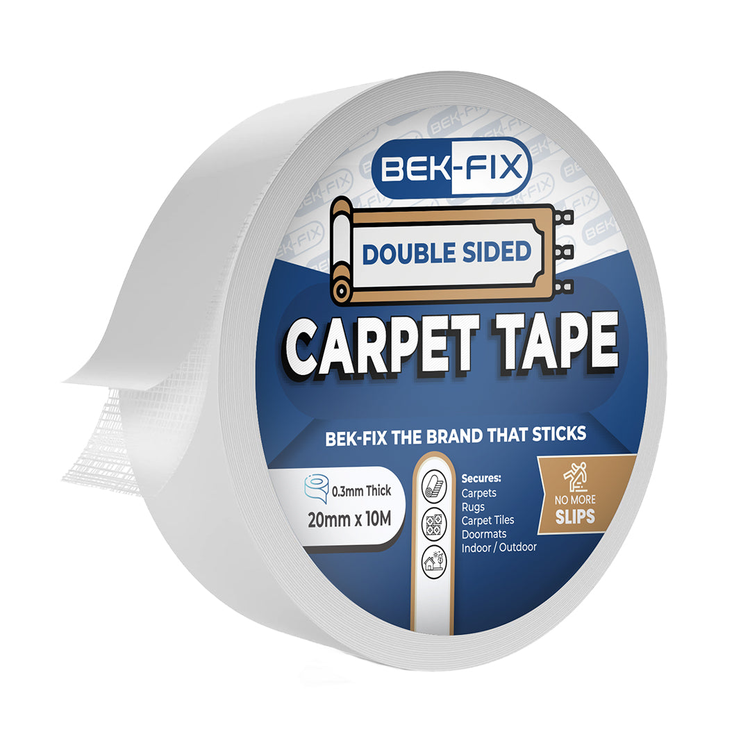Carpet Tape, Rug Tape, Double Sided, Strong Glue, Safe and Removable for Hard Floors Works on Carpets, Tiles, Bathmats, Rugs, Doormat, Lino