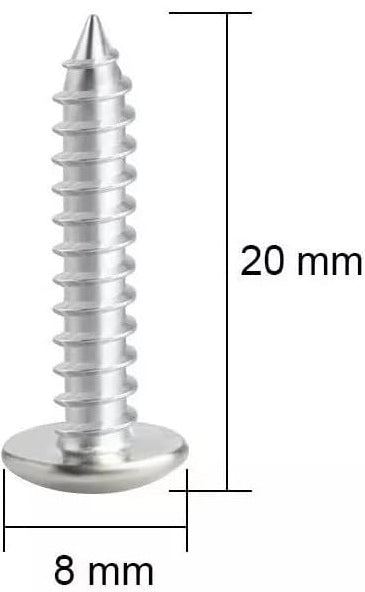 Number Plate Screws & Caps 6 Black 6 White 6 Yellow Caps Fixing Kit Fitting Kit