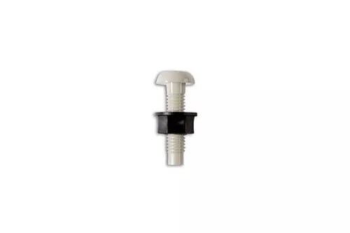 White Plastic Number Plate Screws & Black Nuts Bolts Fixings Fittings - 100 Pack