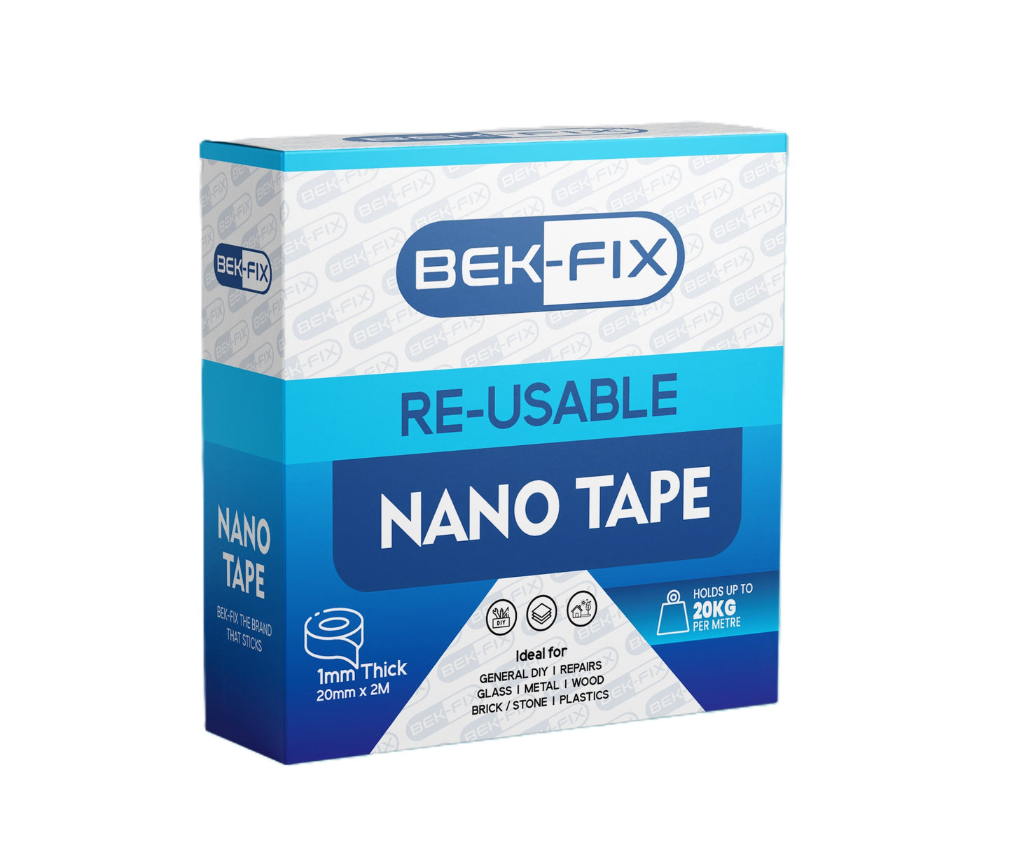 Heavy Duty Double-Sided Nano Tape | Multipurpose Clear Adhesive for Pictures, Posters & Wall Decor - Removable and Washable, Reusable Tape