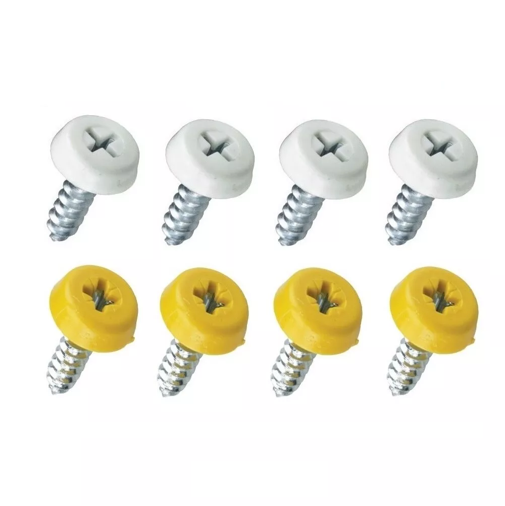 Number Plate Screws - Polytop Screws - Fixing Kit - Oversized - Moulded Head - 10G 18mm