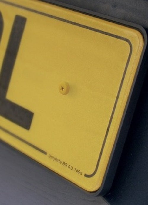 Yellow Number Plate Screws - Polytop Screws - Polytops - Pack 100
