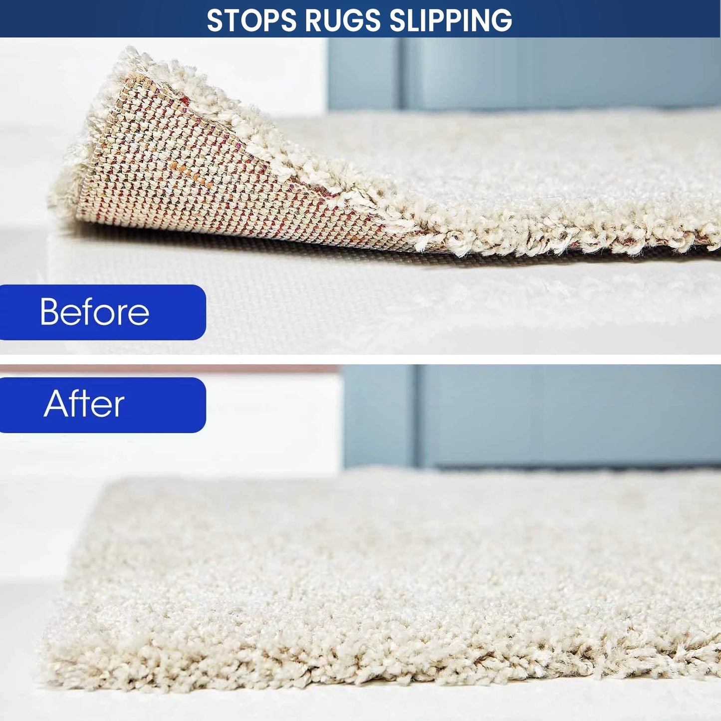 Rug Gripper Pads - Non Slip Pads for Anti-Slide, Grip Strips for Carpet Runners 8-40 Pack, Secure Rugs on Hardwood Floors