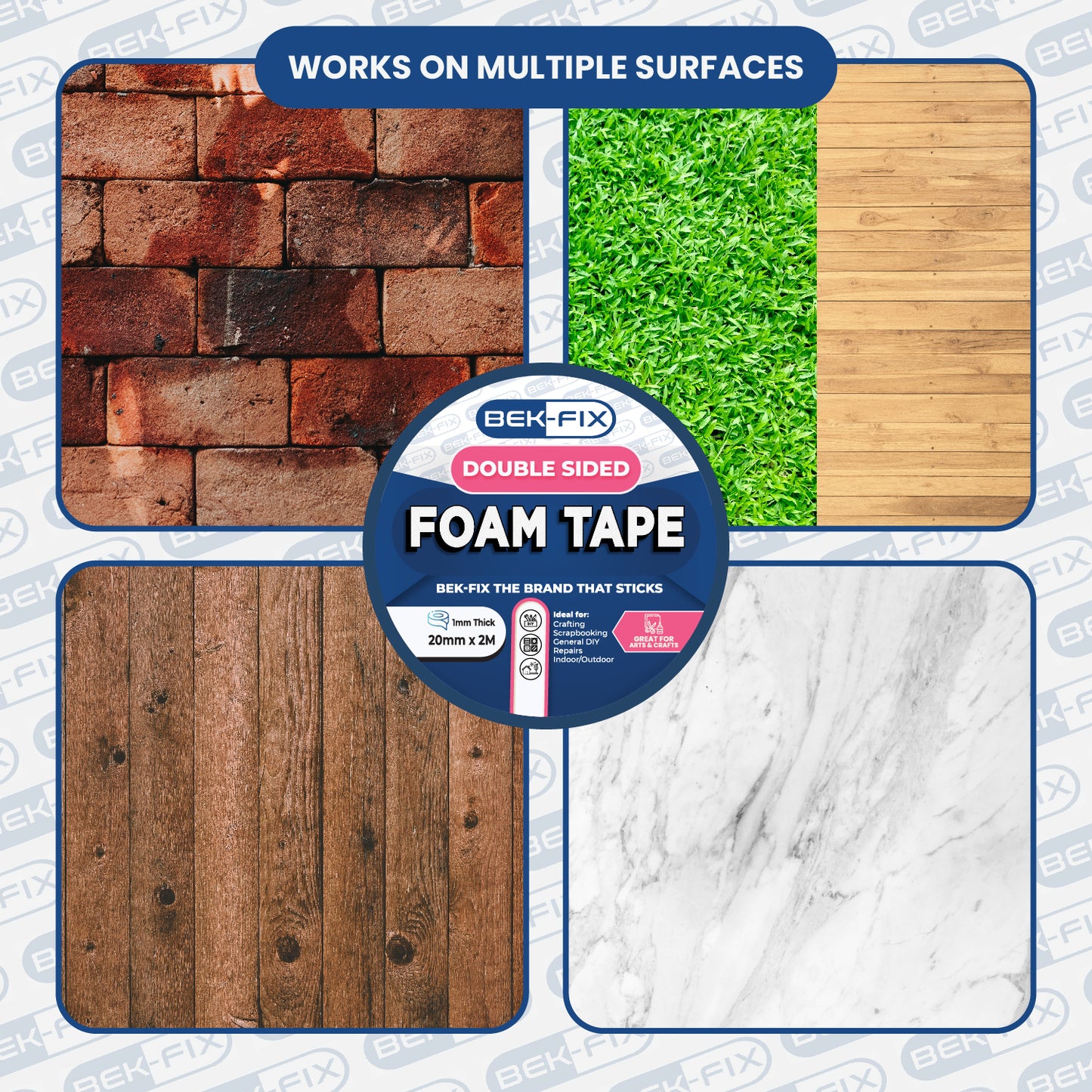 Double-Sided Foam Tape | Strong Mounting, Heavy Duty, Sticky | Ideal for DIY, Repairs, Arts & Crafts | General Applications