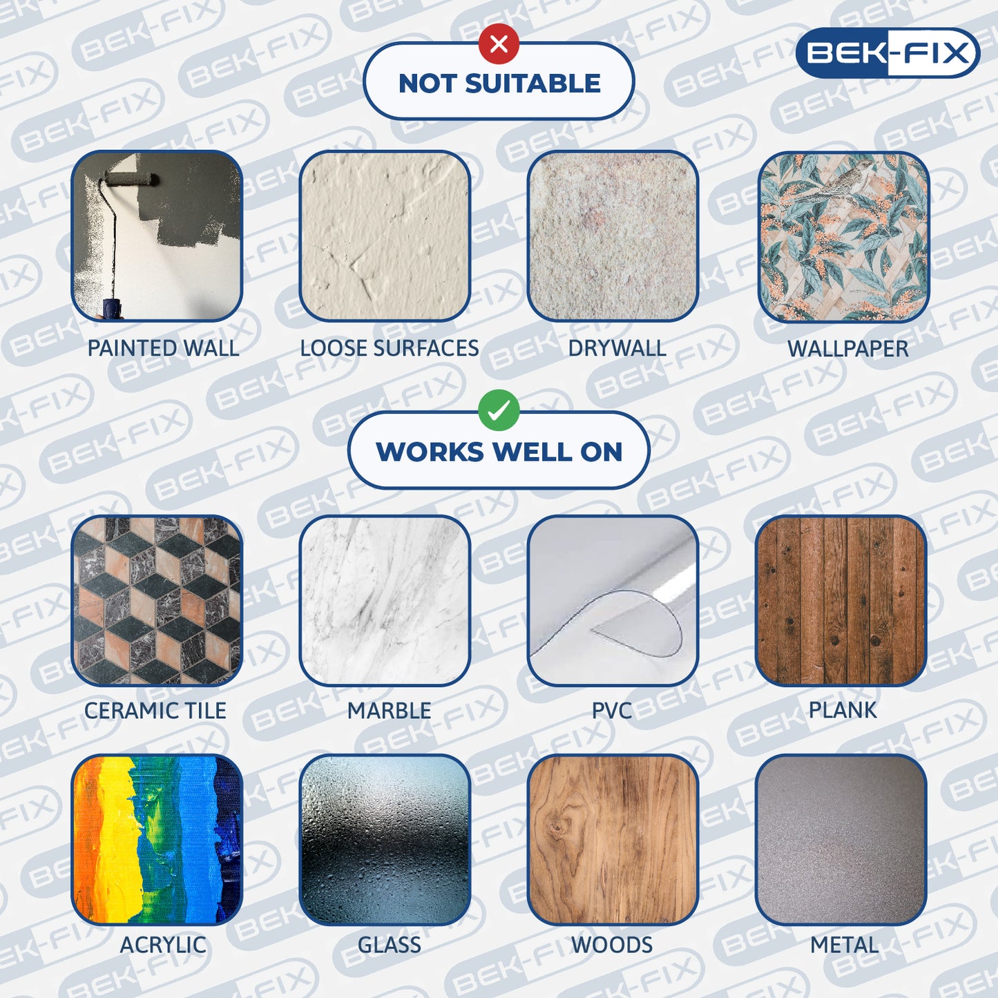 Mounting Tape, Heavy Duty Double Sided Mount Tape, Waterproof Adhesive for Brick, Glass & Metal, No Screws Nails or Glue, Indoor Outdoor use
