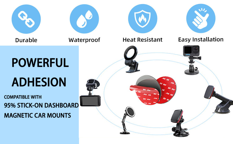 3M Sticky Pads Acrylic Double Sided Strong Foam Adhesive Mounting Pad Round 20 Pack