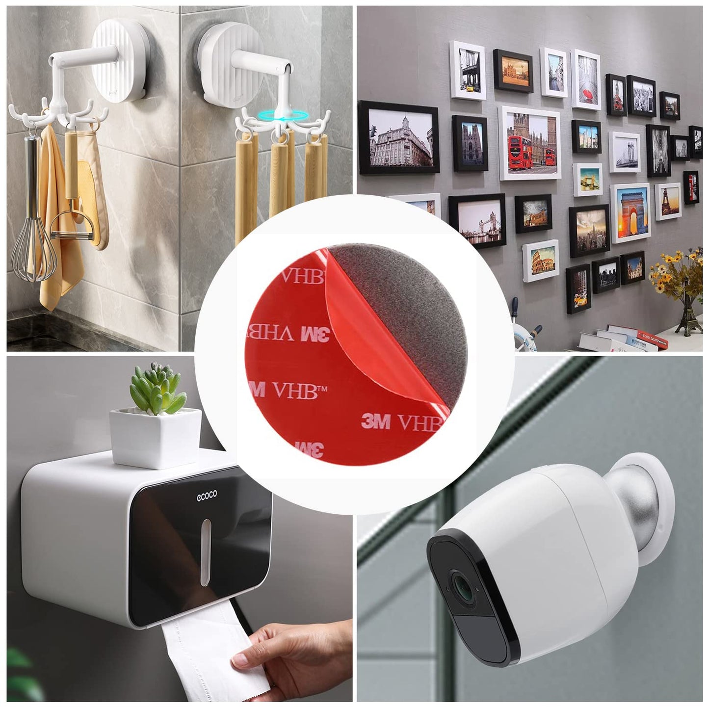 3M Sticky Pads Acrylic Double Sided Strong Foam Adhesive Mounting Pad Round 20 Pack