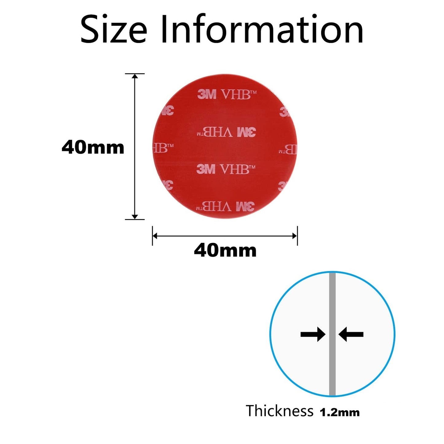 3M Sticky Pads Acrylic Double Sided Strong Foam Adhesive Mounting Pad Round 20 Pack