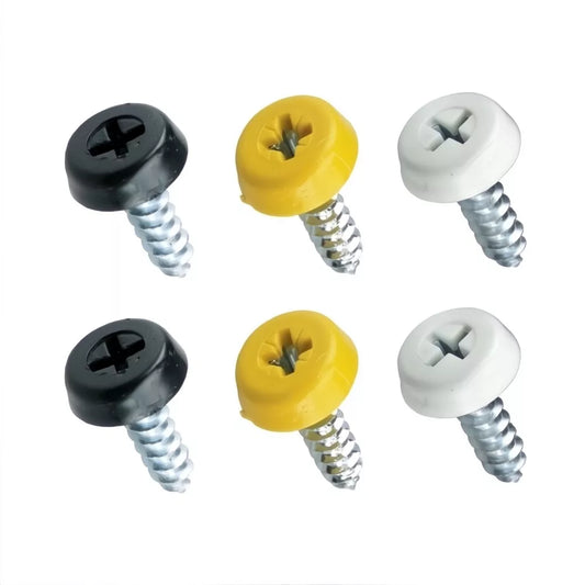 Number Plate Screws - Polytop Screws - Fixing Kit - Oversized - Moulded Head - 10G 18mm