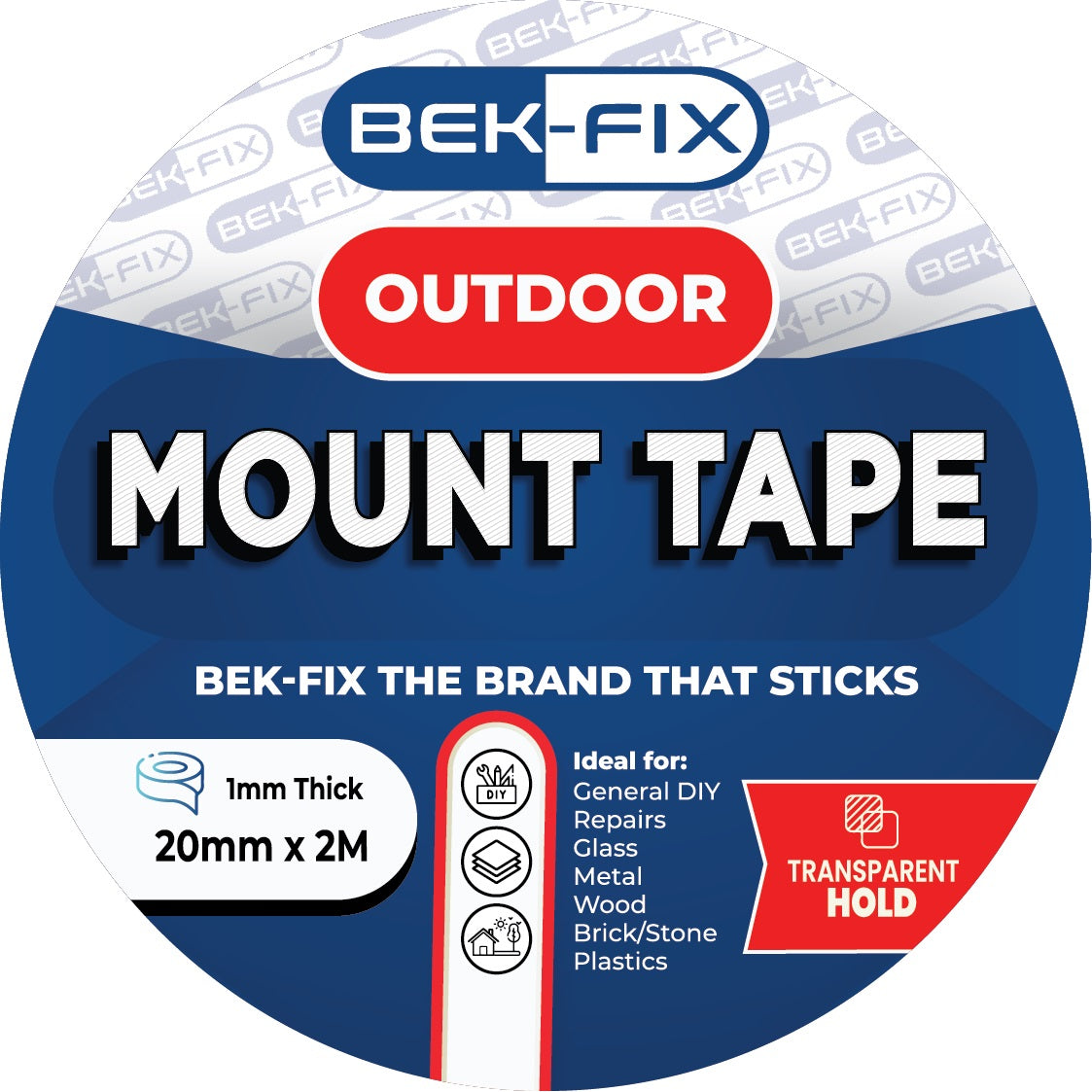 Mounting Tape, Heavy Duty Double Sided Mount Tape, Waterproof Adhesive for Brick, Glass & Metal, No Screws Nails or Glue, Indoor Outdoor use