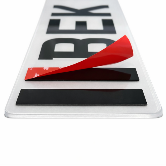 Number Plate Sticky Pads Double Sided Heavy Duty Fixing Strips x10 | BEK-FIX®