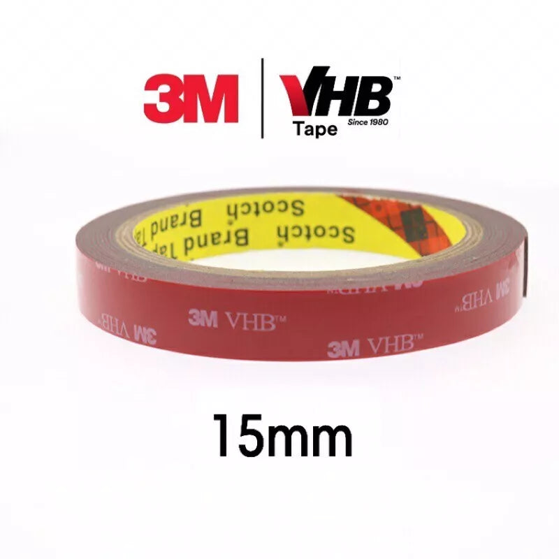 3M Double Sided Tape Extra Strong, Heavy Duty Adhesive Sticky Tape Grey 5mm-25mm