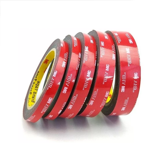 3M Double Sided Tape Extra Strong, Heavy Duty Adhesive Sticky Tape Grey 5mm-25mm