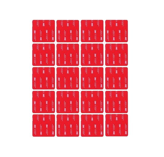3M Double Sided VHB Self Adhesive Pads GoPro, Dashcam, Nextbase 25mmx25mm Qty x 20