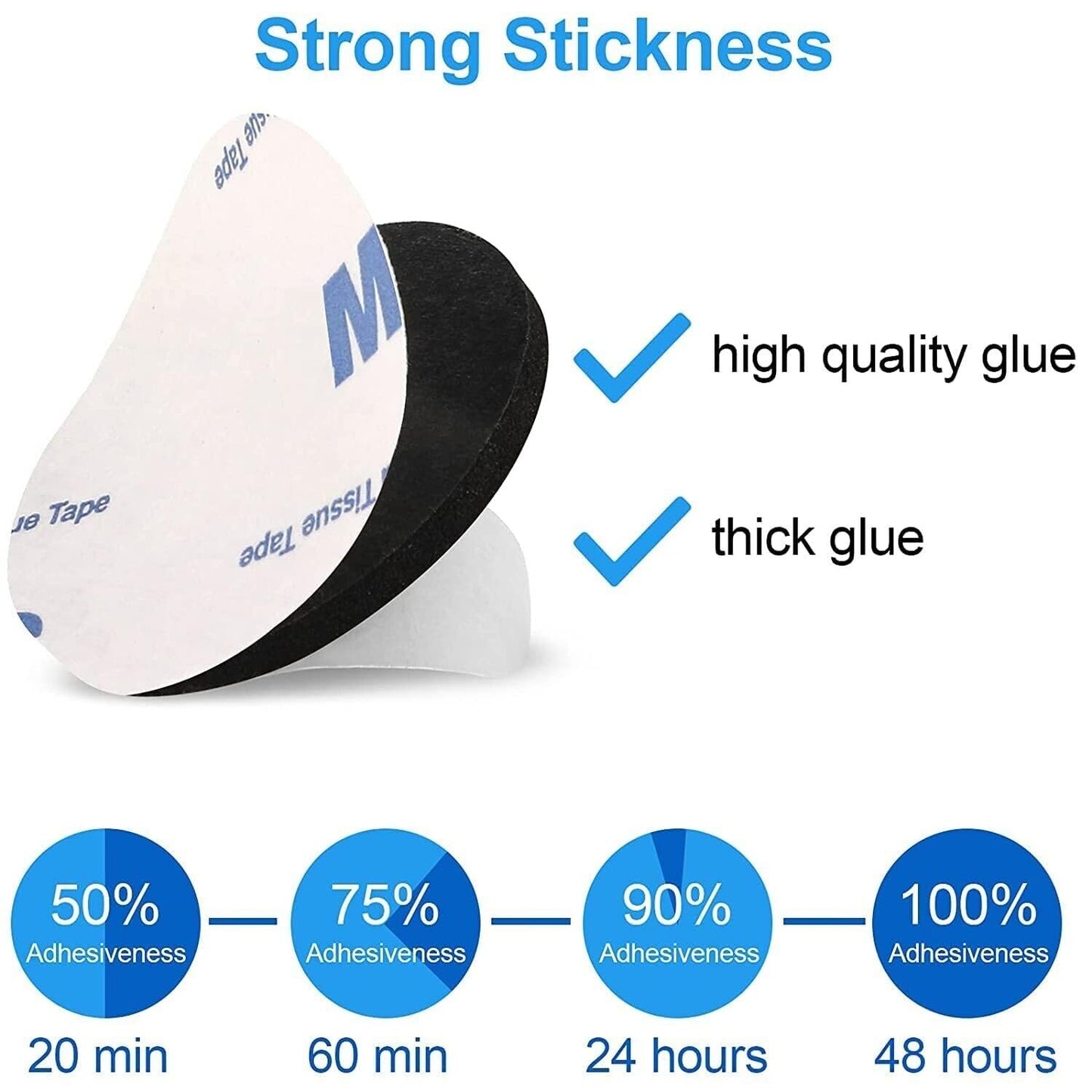 3M Sticky Pads Double Sided Strong Foam Adhesive Mounting Pad Round 10x Pack