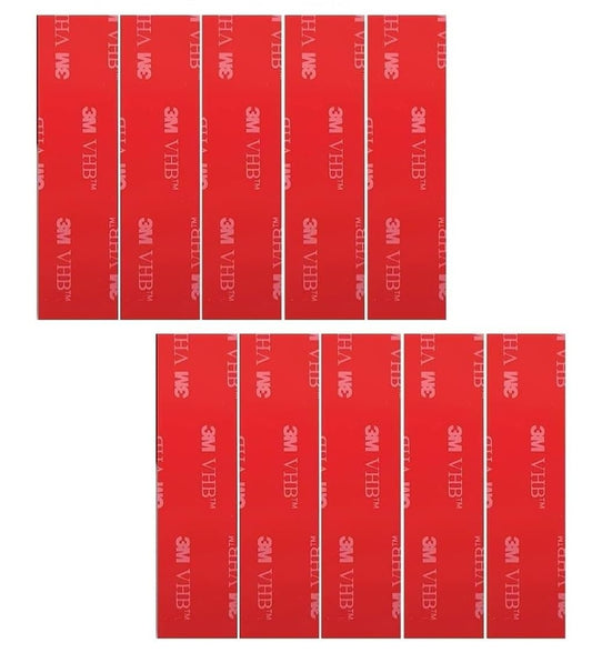 3M NUMBER PLATE STICKY PADS DOUBLE SIDED ADHESIVE STRIPS 3M VHB TAPE FIXINGS x10