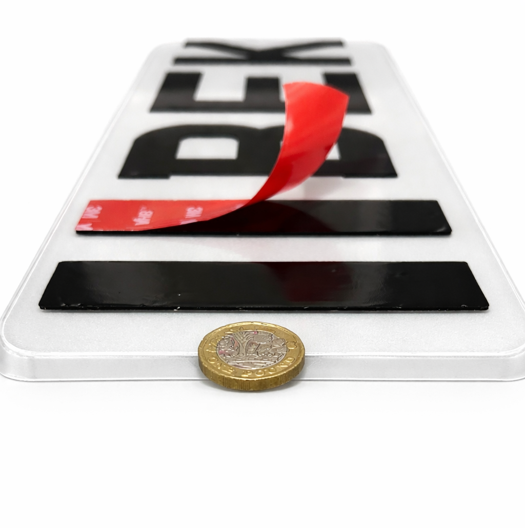 Number Plate Sticky Pads Double Sided Heavy Duty Fixing Strips x10 | BEK-FIX®