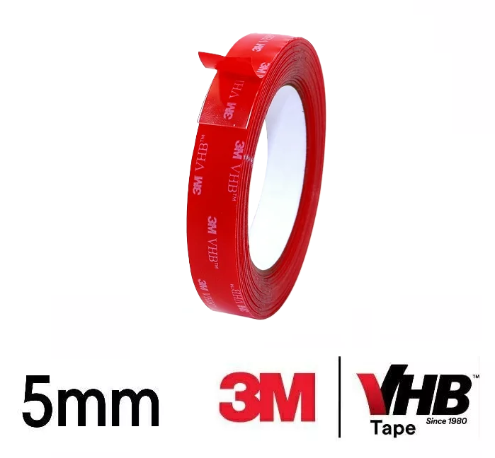 3M Double Sided Tape Extra Strong, Heavy Duty Adhesive Sticky Tape Grey/Clear 5mm-25mm