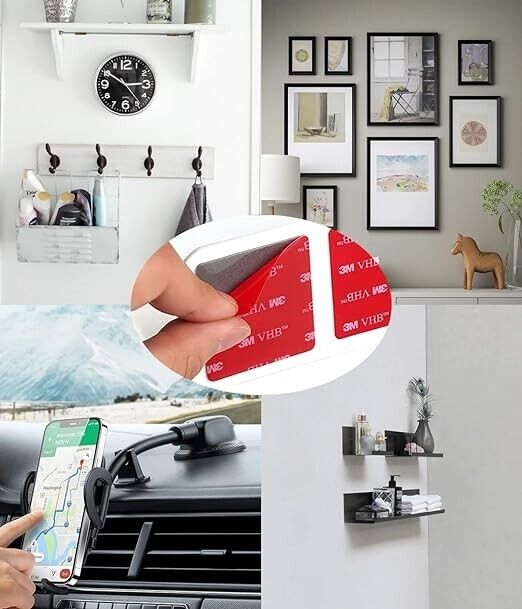 3M STICKY PADS SQUARE DOUBLE SIDED ADHESIVE STICKERS 3M VHB TAPE FIXINGS QTY 10