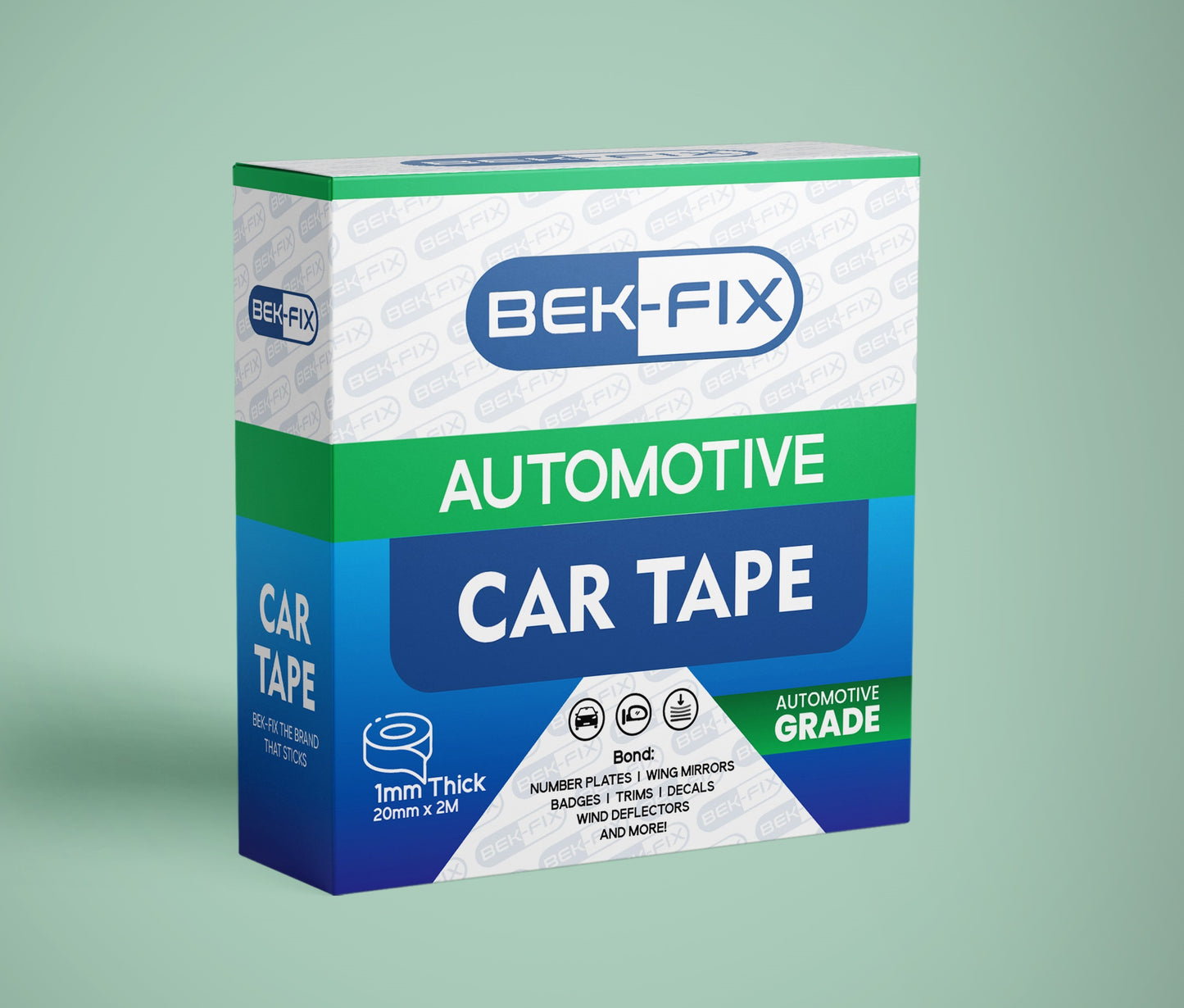 Car Tape Adhesive Tape For Number Plates, Wing Mirrors, Trims, Decals & Badges