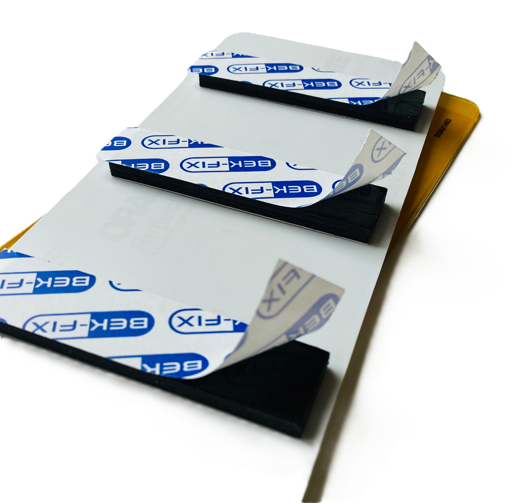 BEK-FIX® Number Plate Sticky Pads - Double Sided Foam Adhesive - Fixing Pads - 6mm Oversized