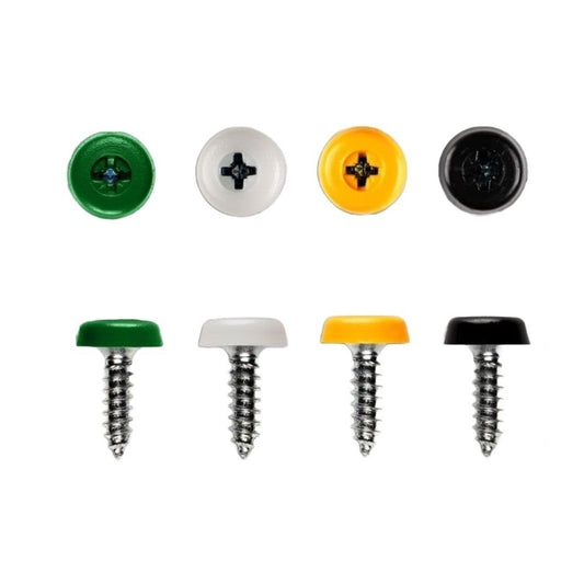 Number Plate Screws - Polytop Screws - Fixing Kit - Oversized - Moulded Head - 10G 18mm