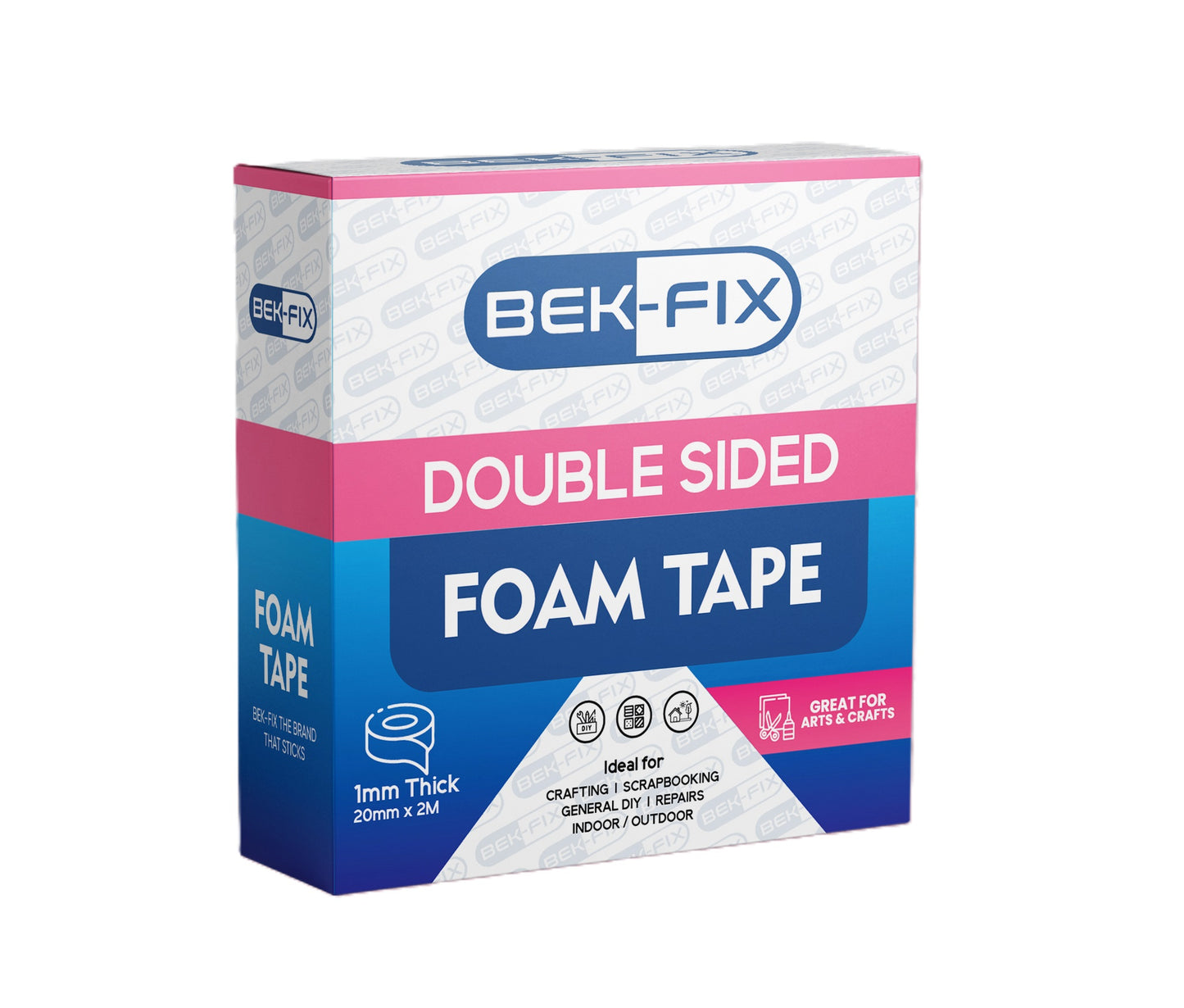 Double-Sided Foam Tape | Strong Mounting, Heavy Duty, Sticky | Ideal for DIY, Repairs, Arts & Crafts | General Applications