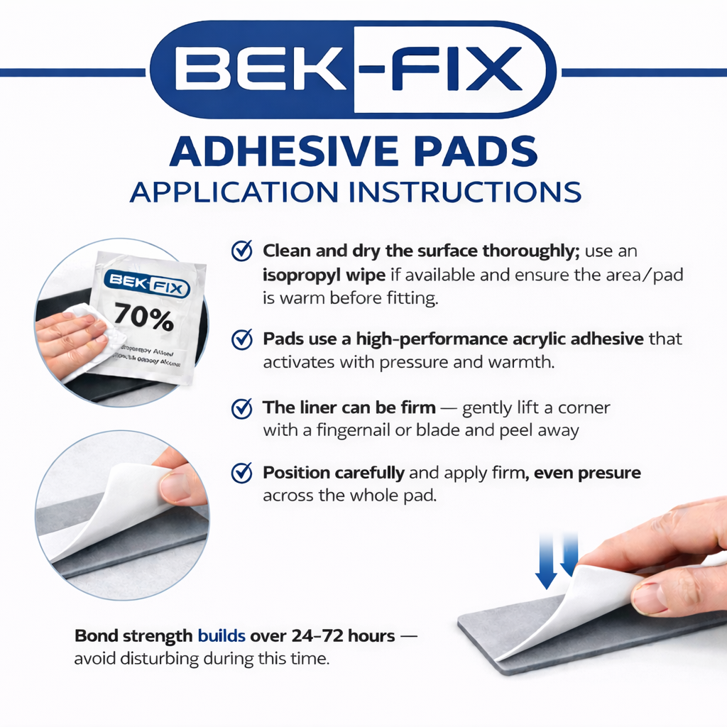 Sticky Pads Double Sided Strong Foam Adhesive Mounting Pad Square 10 Pads BEK-FIX®