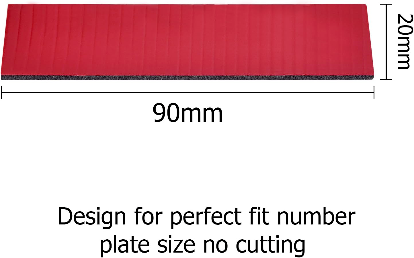 Number Plate Sticky Pads Double Sided Adhesive Tape Strips License Plate Holders 2mm Thick