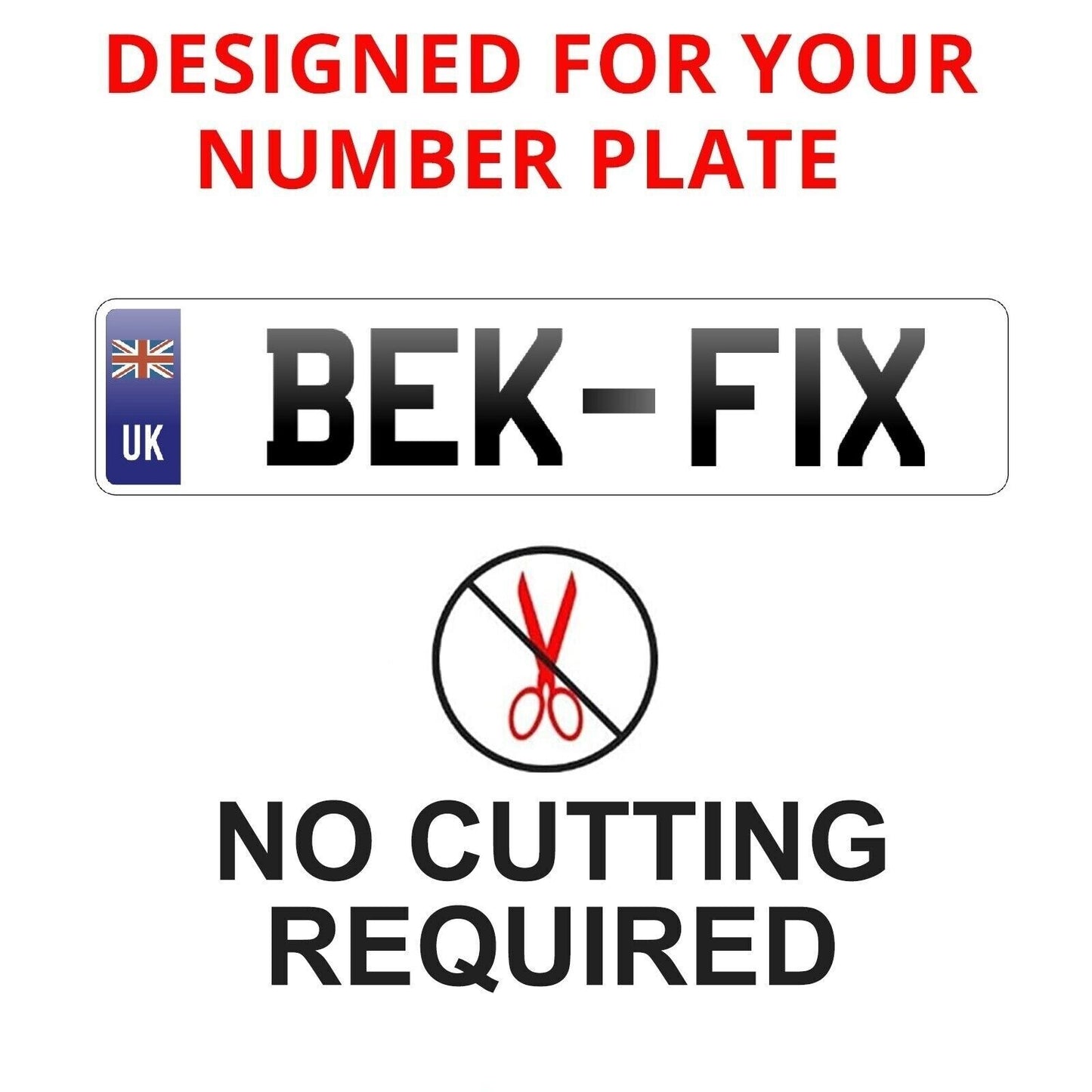 Number Plate Sticky Pads Double Sided Adhesive Tape Strips License Plate Holders 2mm Thick