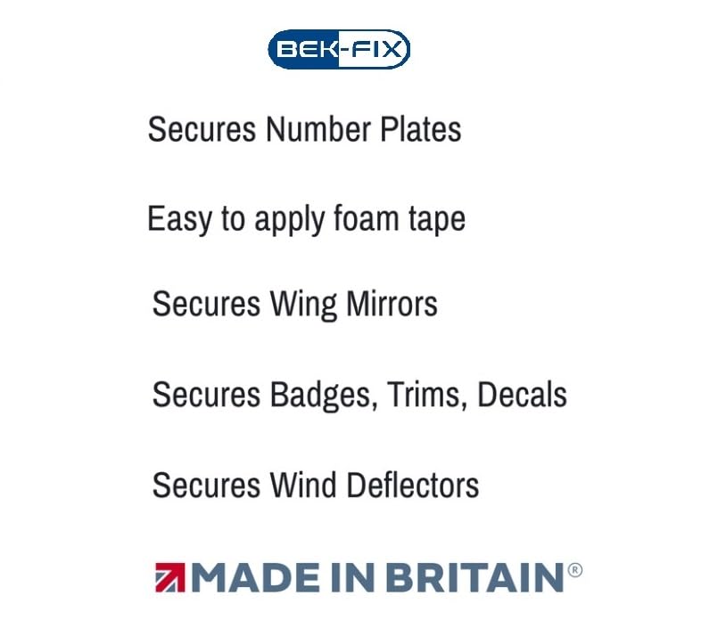 NUMBER PLATE STICKY PADS DOUBLE SIDED SELF ADHESIVE WEATHERPROOF PADS BLACK 1MM